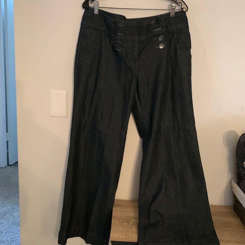 Apt 9 wide leg pants , size 16, dark denim